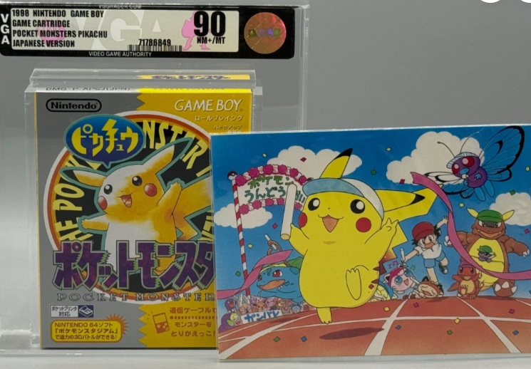 Pokemon Yellow Pikachu Nintendo Game Boy New W/ Pre-Order Postcard VGA 90